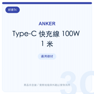 Type-C 快充線 100W 1 米